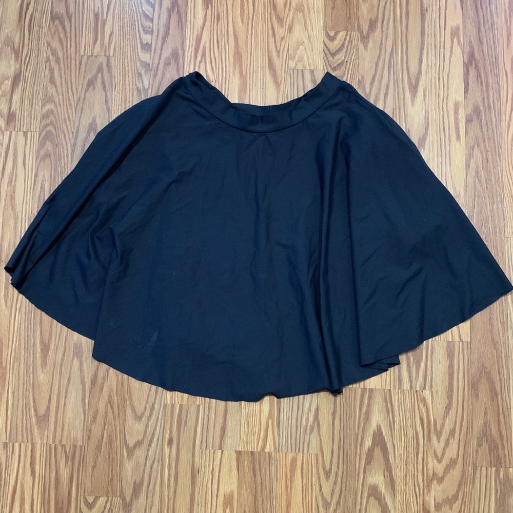 Matte Black Pocket Skater Skirt